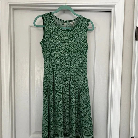 Max Studio Green Floral Fit-and-Flare Tank Dress - Picture 1 of 8